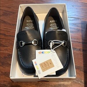 Geox J Fast chain Loafers slip on Toddler boy Size 11 Black color